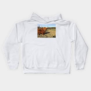 Scottish Highland Cattle Cow 2377 Kids Hoodie